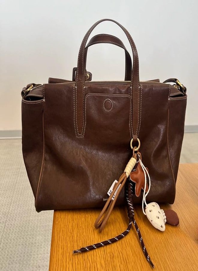 TYATVS Cute Mushroom Keychain Y2k Bag Charm Star Vegan Leather Backpack Keychains Downtown Girl Aesthetic Accessories (mushroom-1) - Image 5